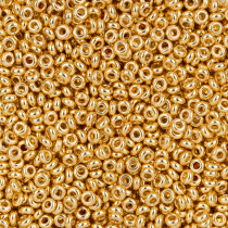 Бисер Япония "TOHO" 15/0 круглый 1.5 мм 5 г №PF0557 золотой