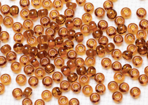 Бисер Чехия круглый 06/0 50г 10090h прозрачный светло-коричневый квадратное отверстие