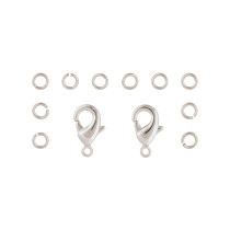 " Zlatka" Набор фурнитуры FMK- F03 12 шт 01 под серебро